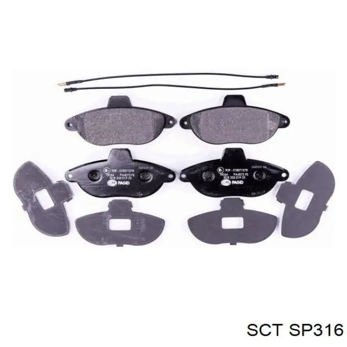 SP316 SCT Передні гальмівні колодки
