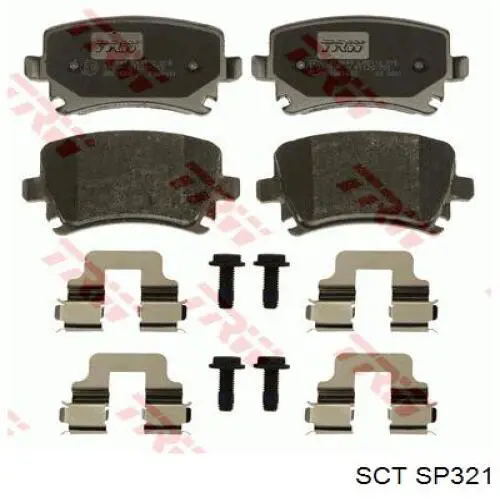 SP321 SCT Колодки гальмівні задні, дискові