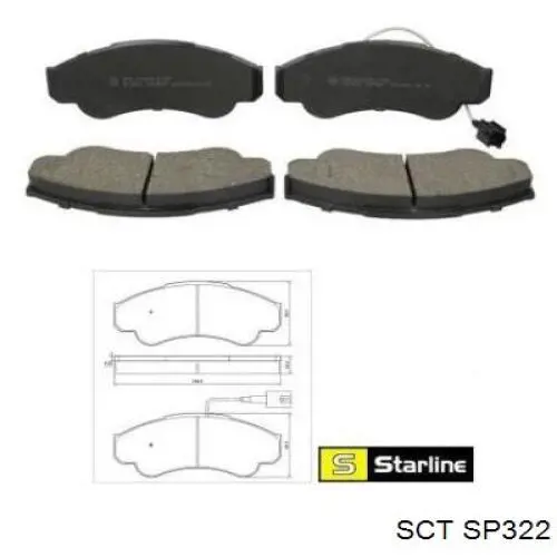 Купити 1623060180 Peugeot/Citroen Колодки гальмівні передні, дискові