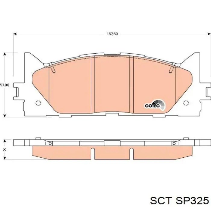 Передні тормозні колодки SP325 SCT
