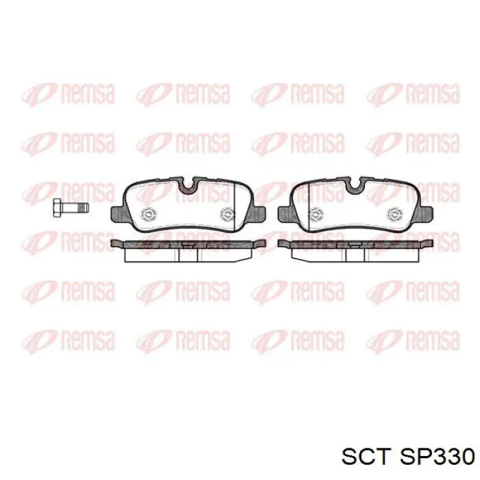 Колодки гальмові задні, дискові SP330 SCT