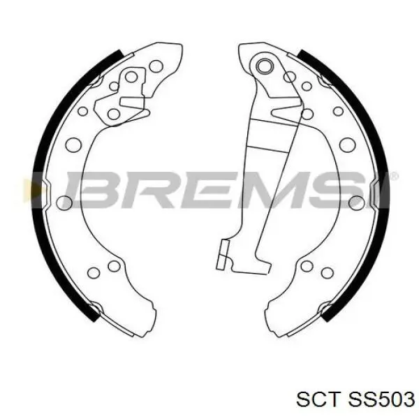 Колодки гальмові задні, барабанні SCT SS503 ціна, від 19.03 USD