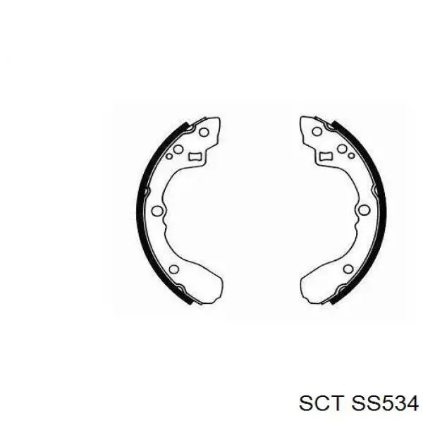 SS534 SCT колодки гальмові задні, барабанні
