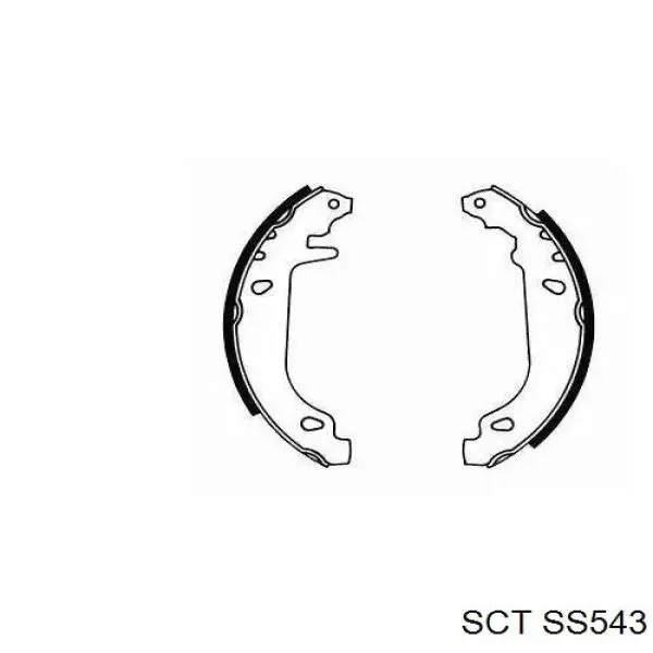 Колодки гальмові задні, барабанні SS543 SCT