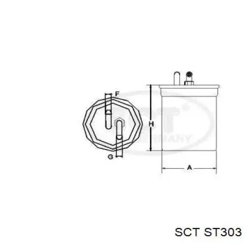 ST303 SCT Фільтр палива