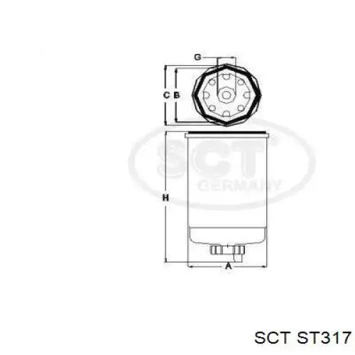 ST317 SCT Фільтр палива