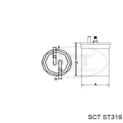 Фільтр паливний ST319 SCT