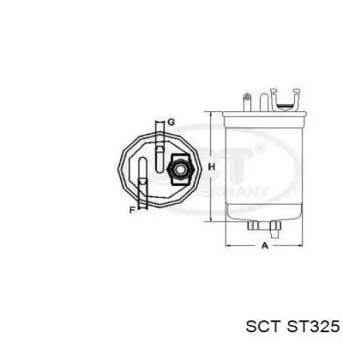 Купити ST325 SCT Фільтр-відстійник палива грубої очистки