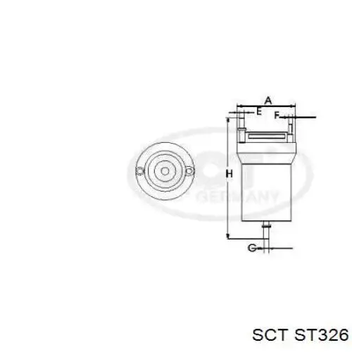 Паливний фільтр ST326 SCT