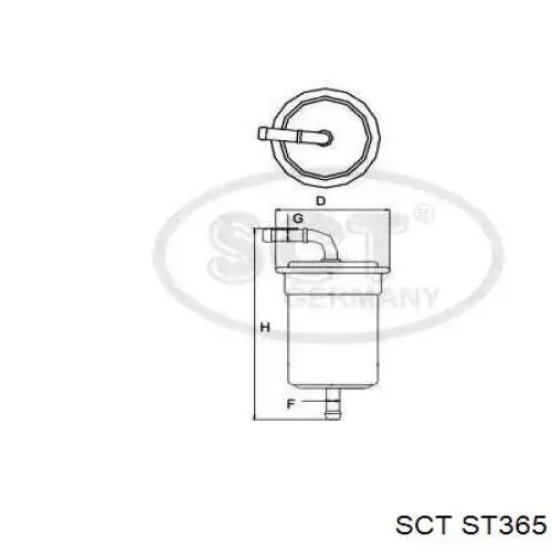 Фільтр паливний ST365 SCT