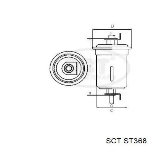 ST368 SCT фільтр паливний