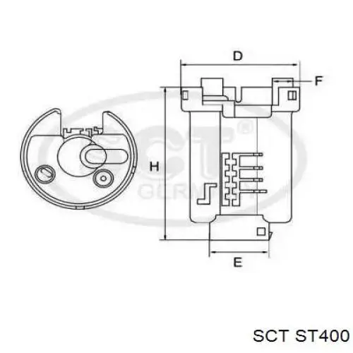 Фільтр паливний SCT ST400