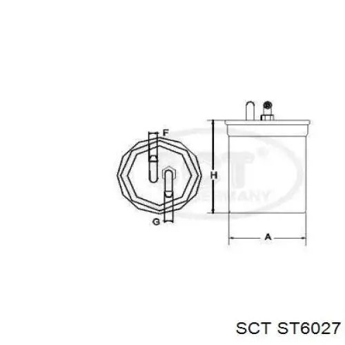 ST6027 SCT фільтр паливний