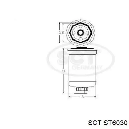 Фільтр тонкого очищення палива SCT ST6030 ціна, від 10.37 USD
