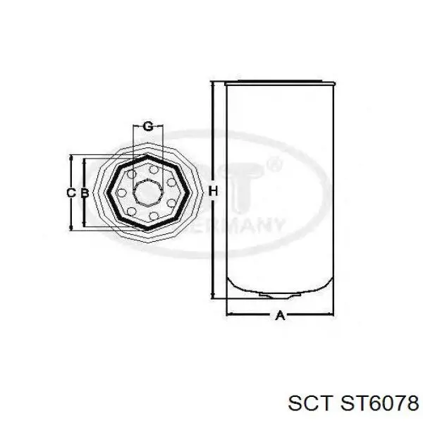 Фільтр паливний ST6078 SCT