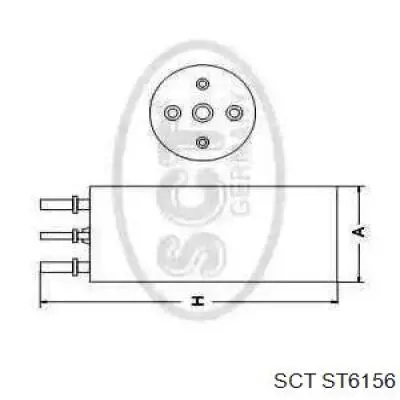 Купити ST6156 SCT Фільтр-відстійник палива грубої очистки