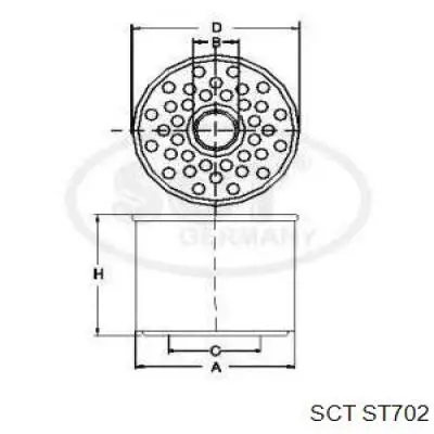 Купити ST702 SCT Фільтр-відстійник палива грубої очистки