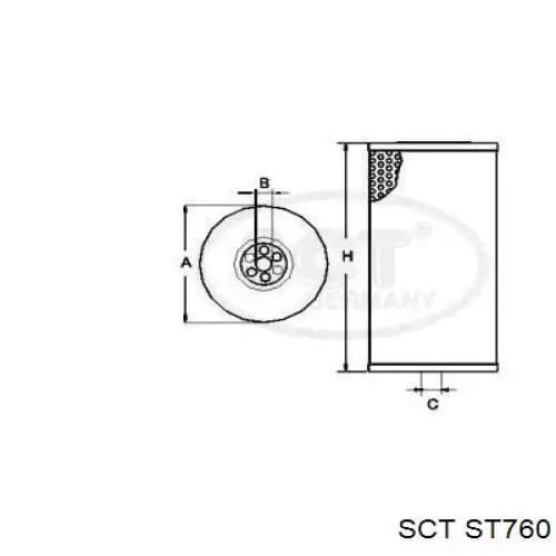 Купити ST760 SCT Фільтр-відстійник палива грубої очистки