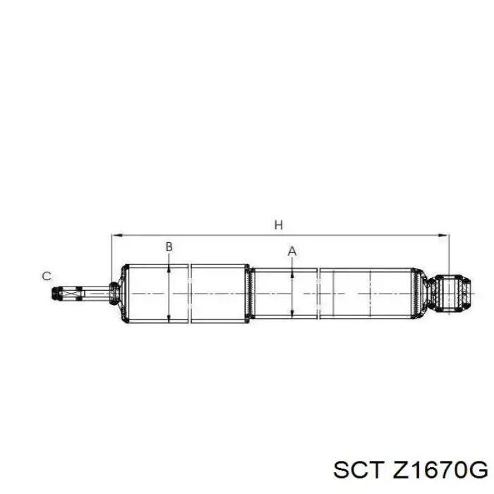 Купити Z1670G SCT Стійка амортизатора задня