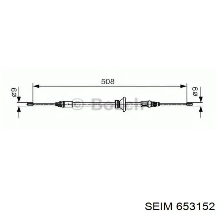 Трос ручного гальма передній 653152 Seim