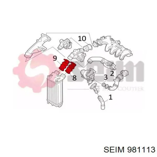 Шланг/патрубок интеркуллера 981113 Seim