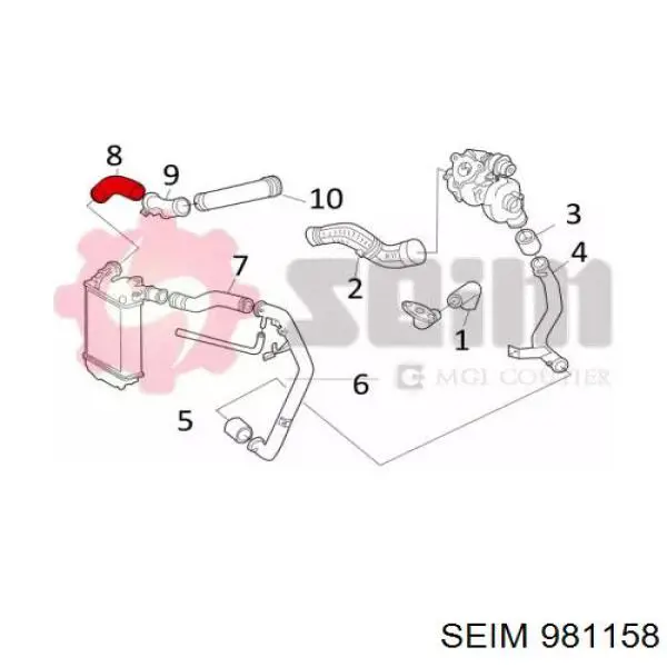 Шланг/патрубок интеркуллера Peugeot/Citroen 1337343080 ціна, від 9.81 USD