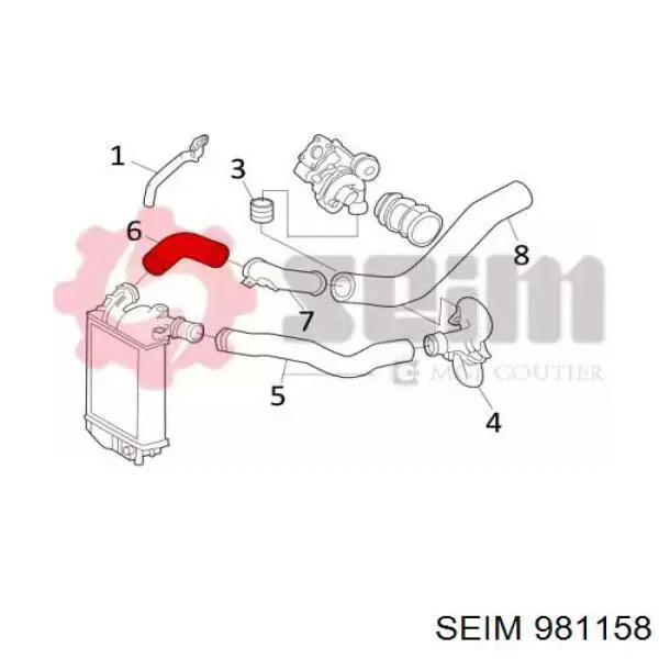 Купити 1337343080 Peugeot/Citroen Шланг/патрубок интеркуллера