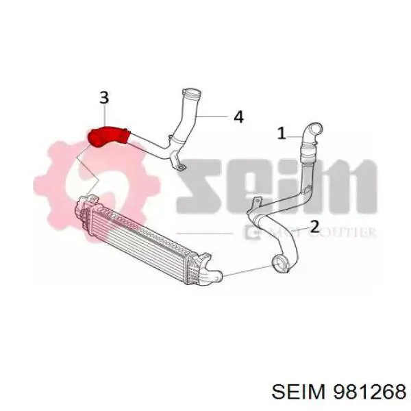 Шланг/патрубок интеркуллера, нижній правий Ford Galaxy CA1 (WA6) (Форд Галаксі)