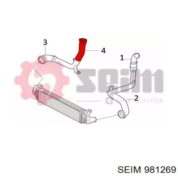 Шланг/патрубок интеркуллера, верхній правий Ford S-Max (CA1) (Форд S-Max)