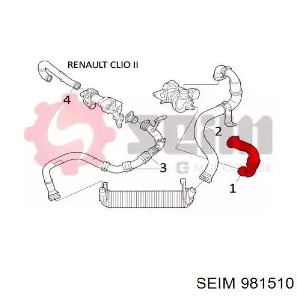 Патрубок повітряний, вхід в турбіну (наддув) Rapro 12504 ціна, від 31.45 USD