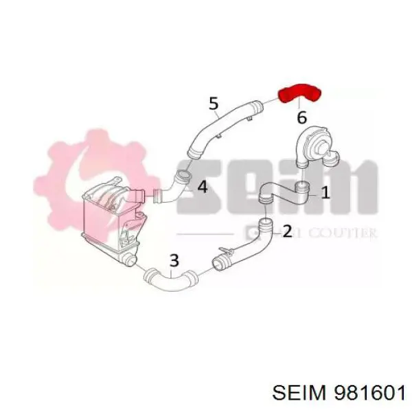 Купити 6Q0145838D VAG Шланг/патрубок интеркуллера