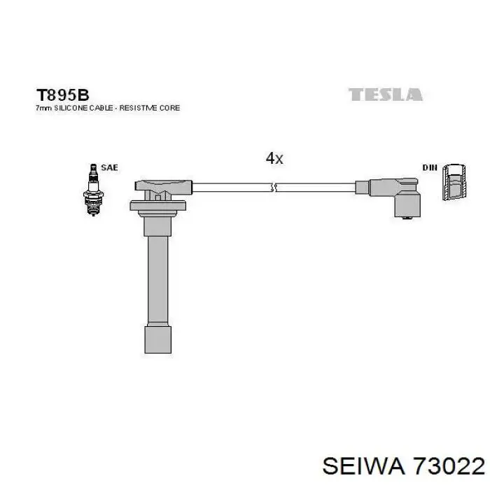 73022 Seiwa Проводи високовольтні