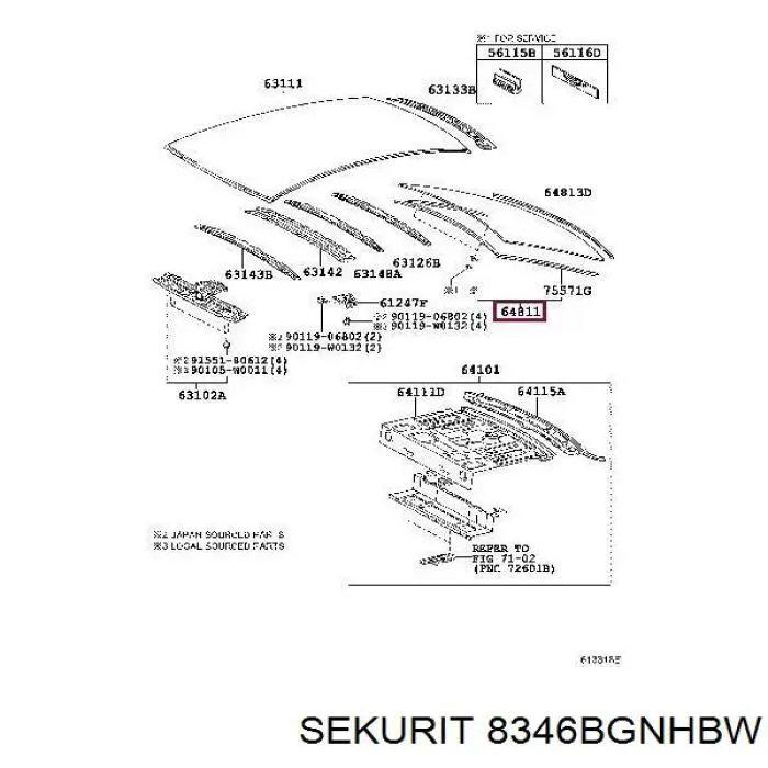 Скло кришки багажника Sekurit 8346BGNHBW ціна, від 76.78 USD