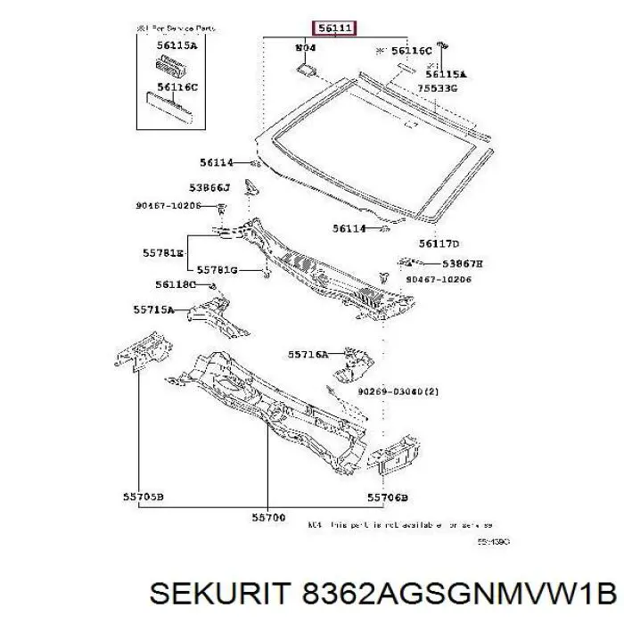 Автоскло Lexus GS седан (S19) (2005 - 2011) ціна, від 93.15 USD