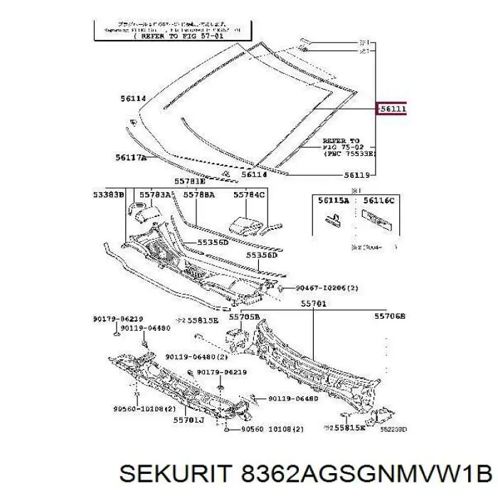 Купити Лобове скло Lexus GS  S19
