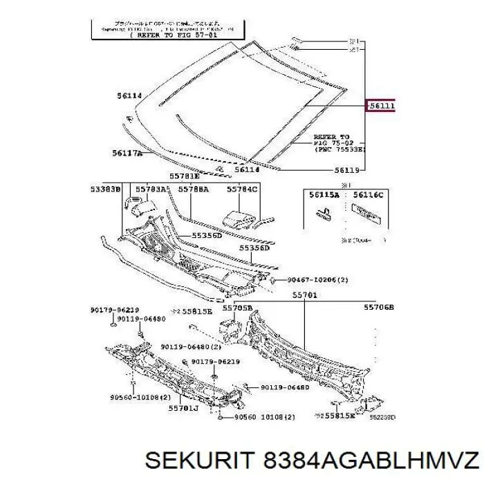 GS8151D14S Sekurit Автомобільне скло