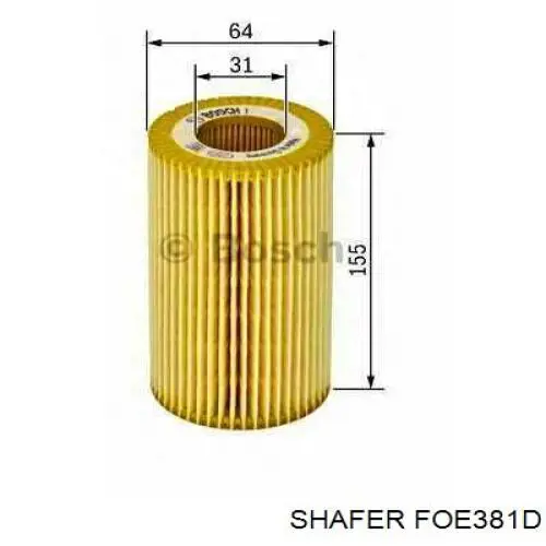 FOE381D Shafer фільтр масляний