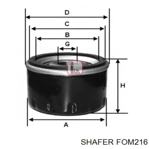 Масляний фільтр двигуна Shafer FOM216 ціна, від 2.85 USD