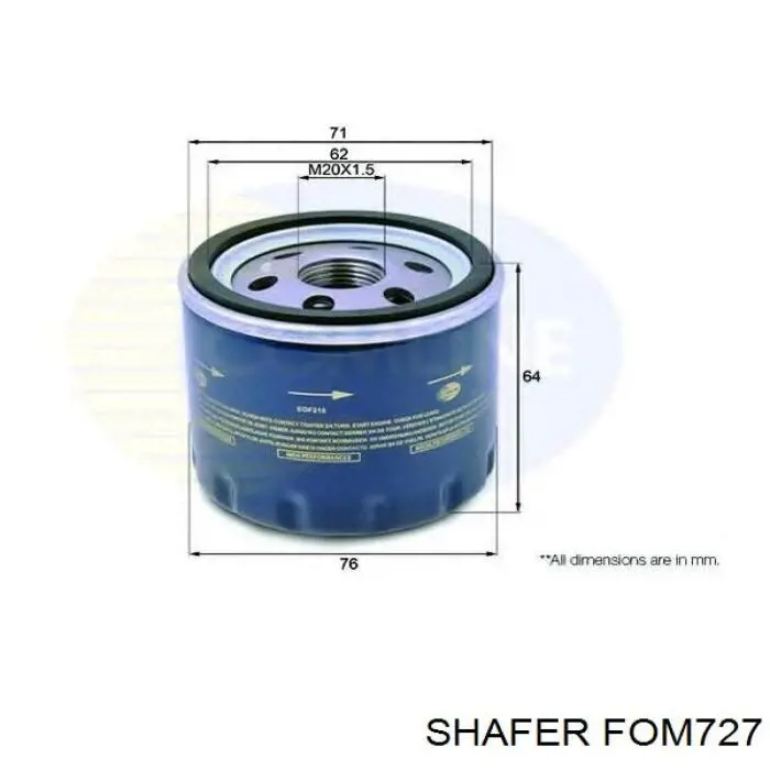 Купити FOM727 Shafer Фільтр очищення масла відцентровий