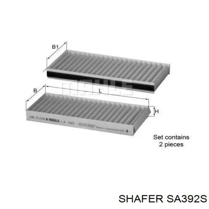 Фільтр повітряний обігрівача Shafer SA392S ціна, від 5.03 USD
