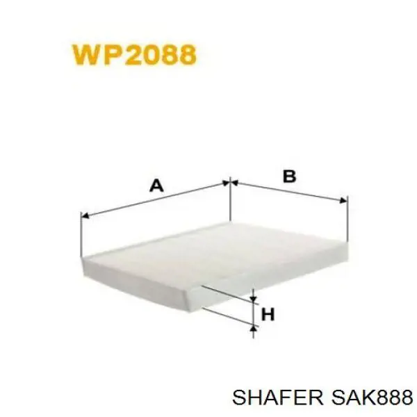 SAK888 Shafer Внутрішньосалонний фільтр