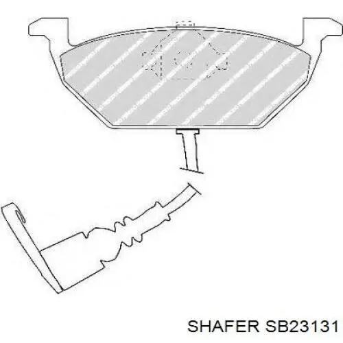 Передні тормозні колодки SB23131 Shafer