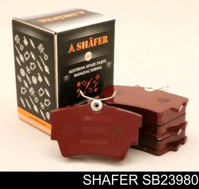 SB23980 Shafer колодки гальмові задні, дискові