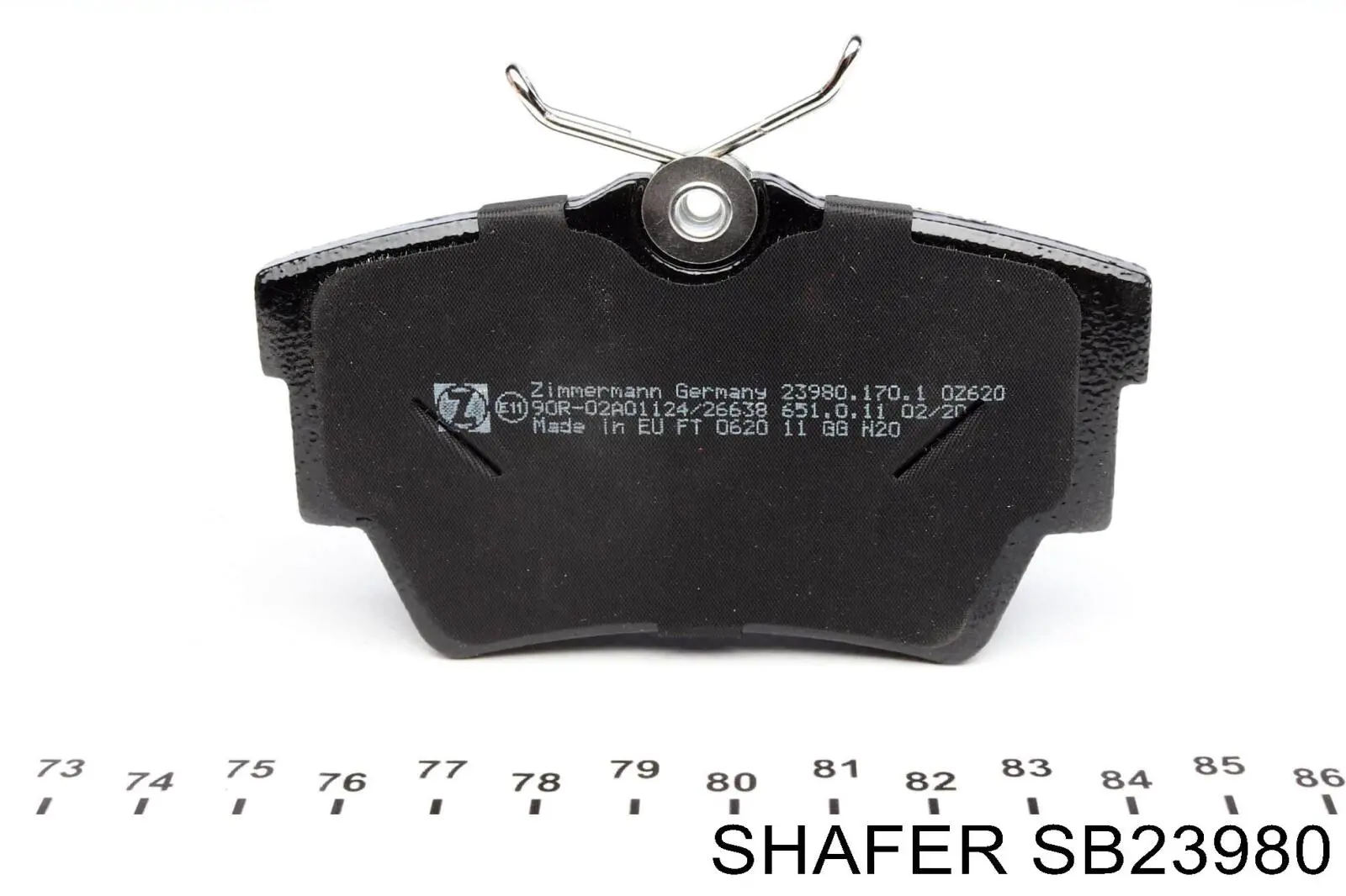 SB23980 Shafer Колодки гальмівні задні, дискові