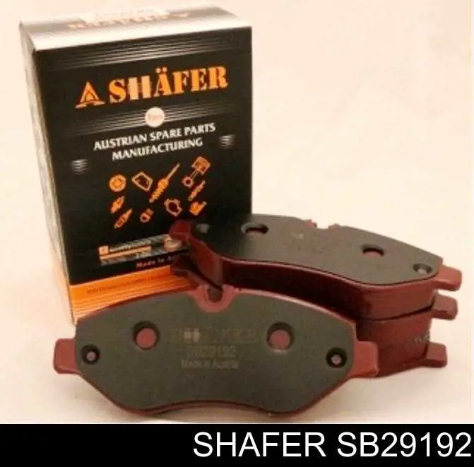 SB29192 Shafer колодки гальмівні передні, дискові