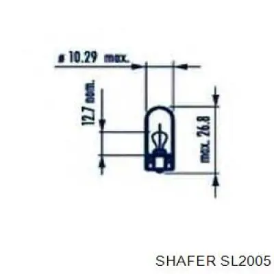 Лампочка плафону освітлення салону/кабіни SL2005 Shafer