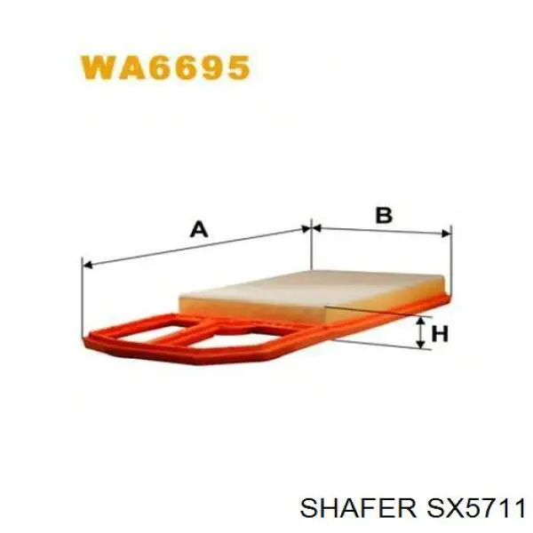 Фільтр повітряний SX5711 Shafer