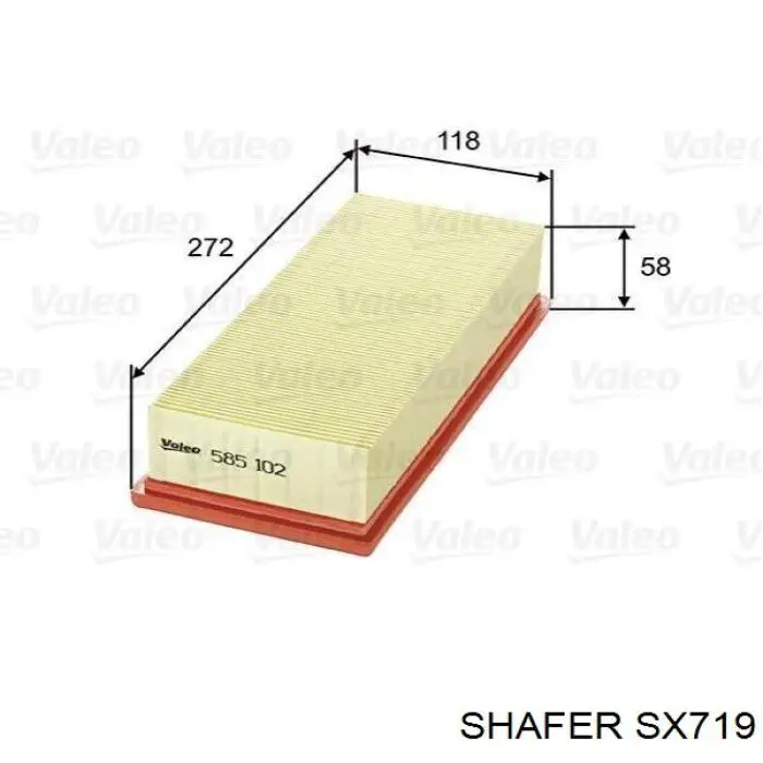 SX719 Shafer Повітряний фільтр двигуна