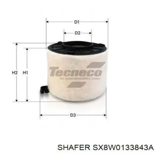 Фільтр повітряний SX8W0133843A Shafer