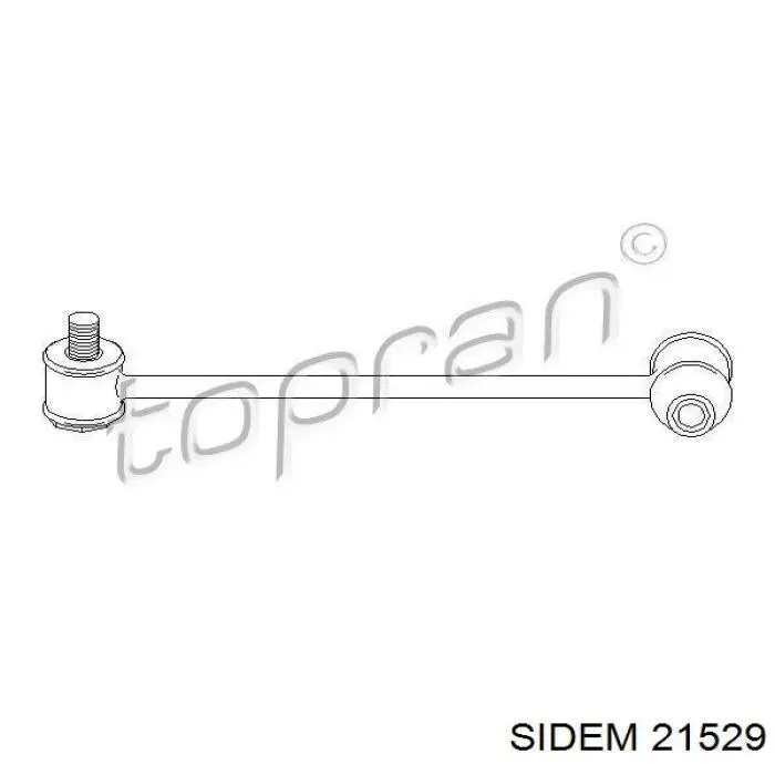 Тяга рульова в зборі, права 21529 Sidem
